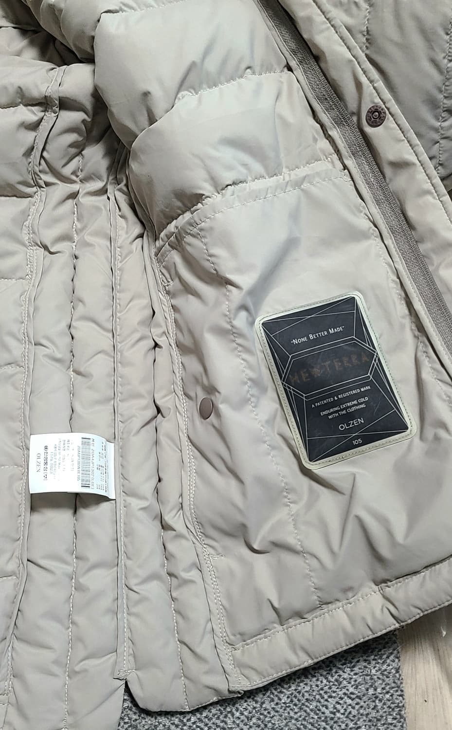 올젠 남성 경량 구스다운  패딩 점퍼 105 상품이미지5