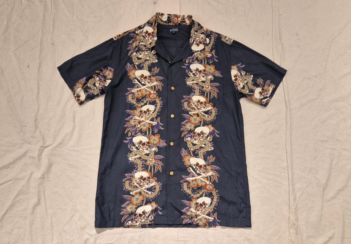 north zone 스컬 하와이안 셔츠 상품이미지1