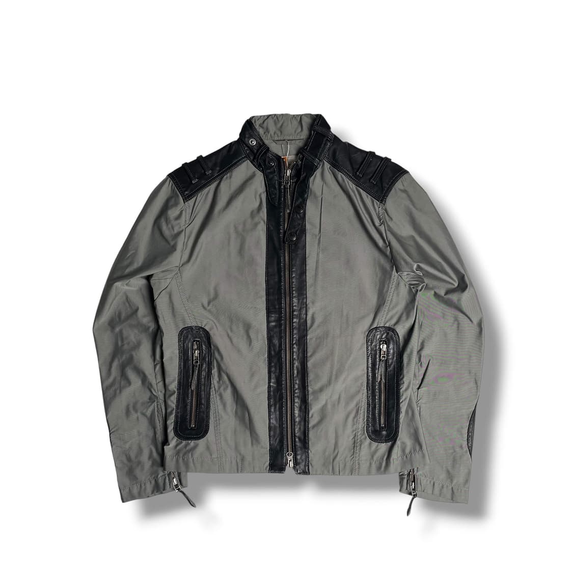 Ez by zegna 나일론 레더 자켓 상품이미지1