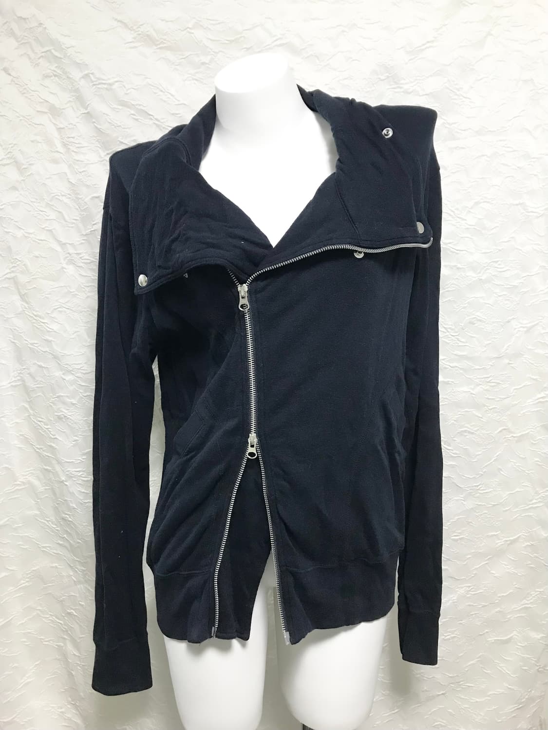 빈티지 사선 지퍼 하이넥 코튼 자켓 상품이미지2