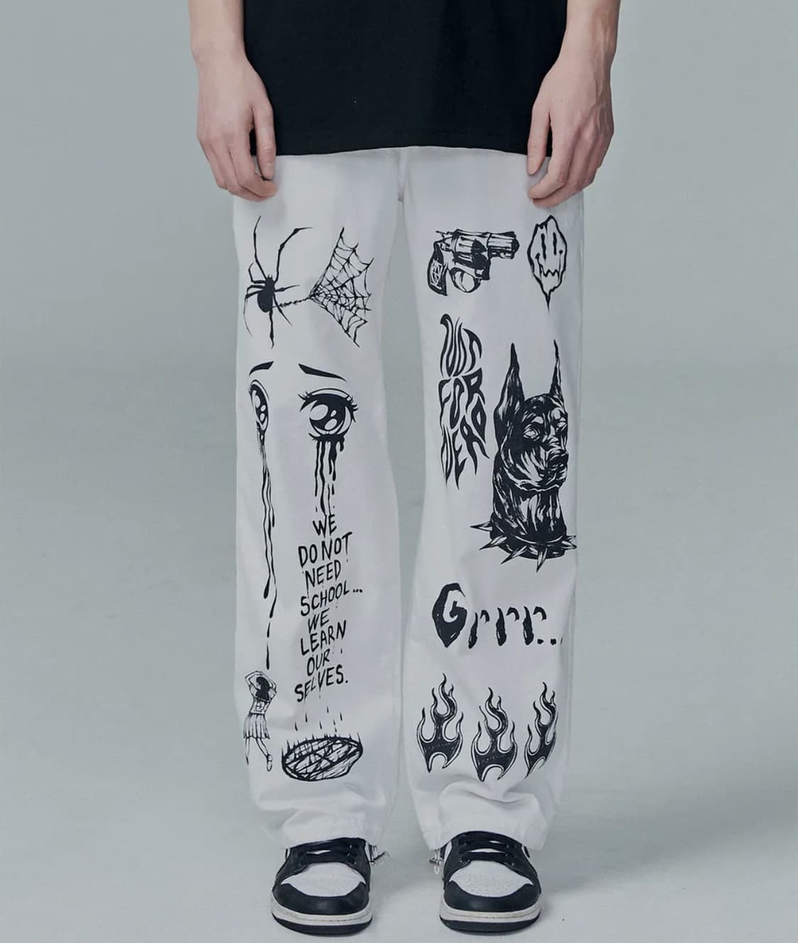 낫포너드 Graphic Printed Cotton Pants L 상품이미지1