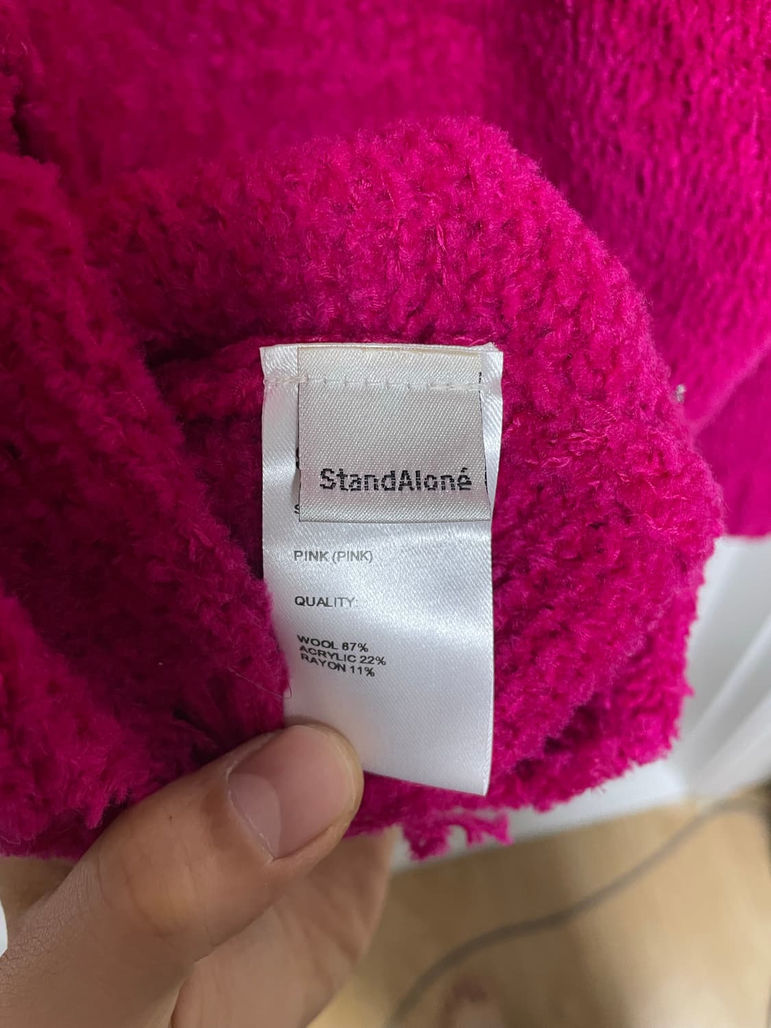 [F] 스탠드얼론 핑크 디스트 니트 상품이미지4