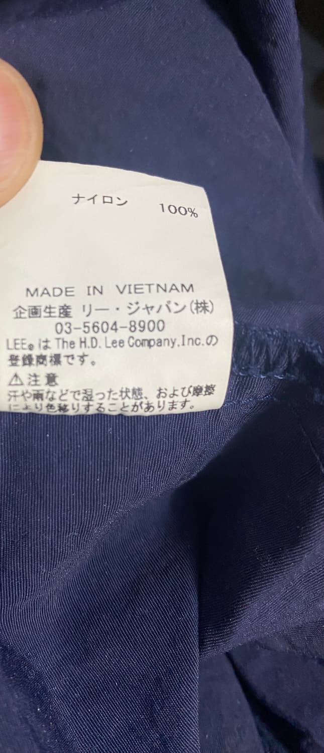 LEE 일본판 나일론 바스락 네이비 에코백L 상품이미지5
