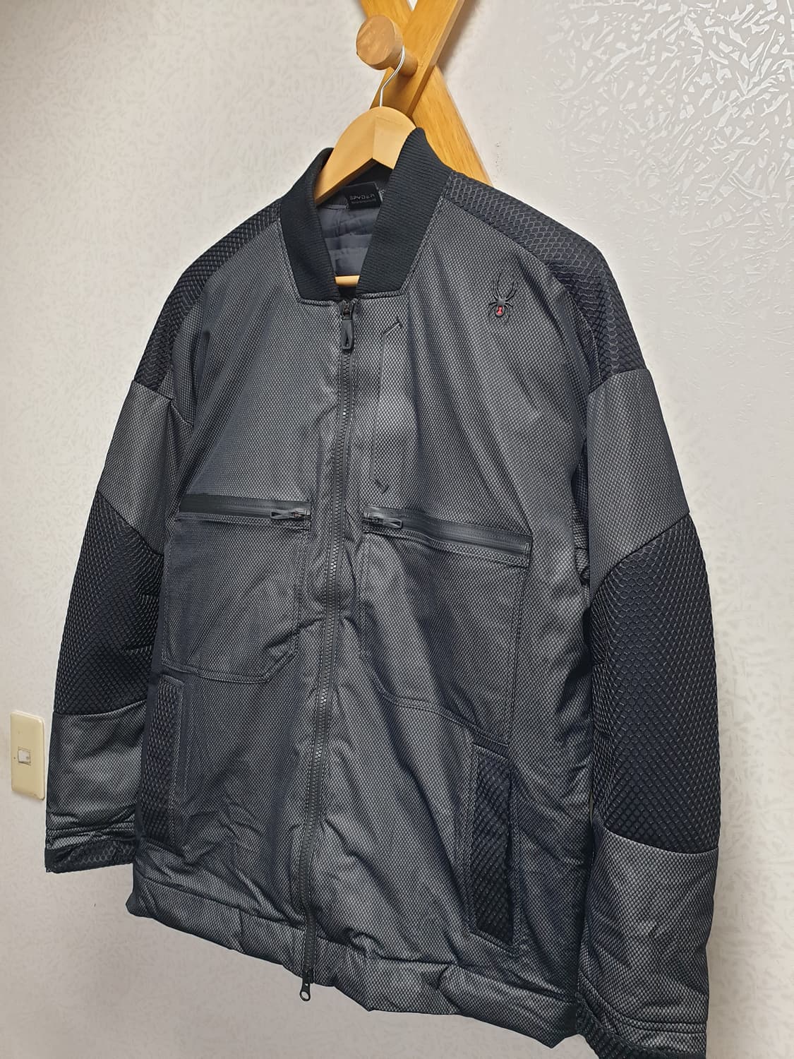 [남100] 스파이더 봄버 경량패딩 블랙 상품이미지2