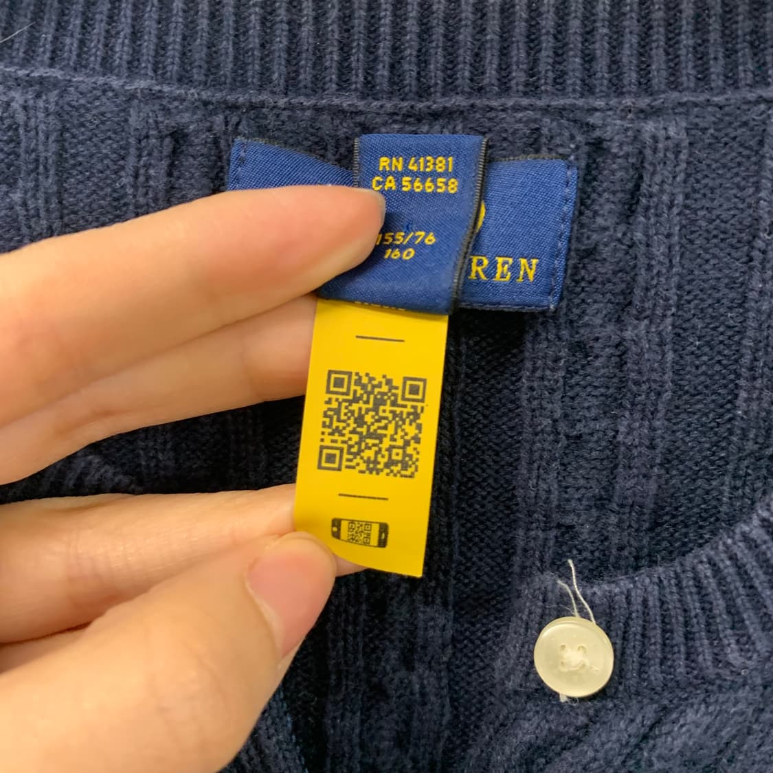 폴로 랄프로렌 네이비 꽈배기 니트 가디건 상품이미지5