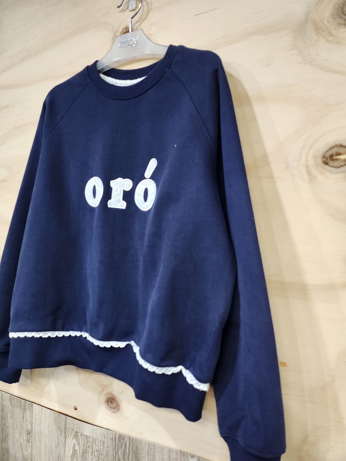 446) 오로 oro 레터링 레이스 맨투맨 상품이미지3