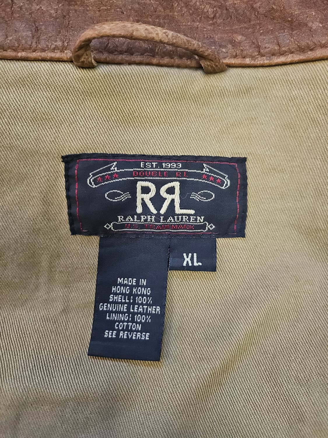 Vtg 90s Double RL Leather Ranch jacket 상품이미지2