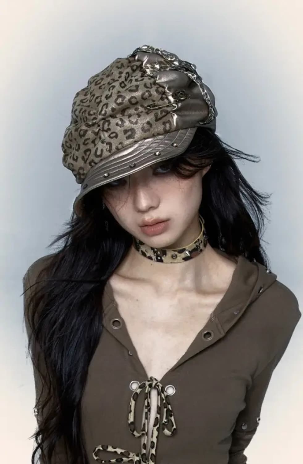NO ROMANCE Leopard rivet hat  상품이미지1