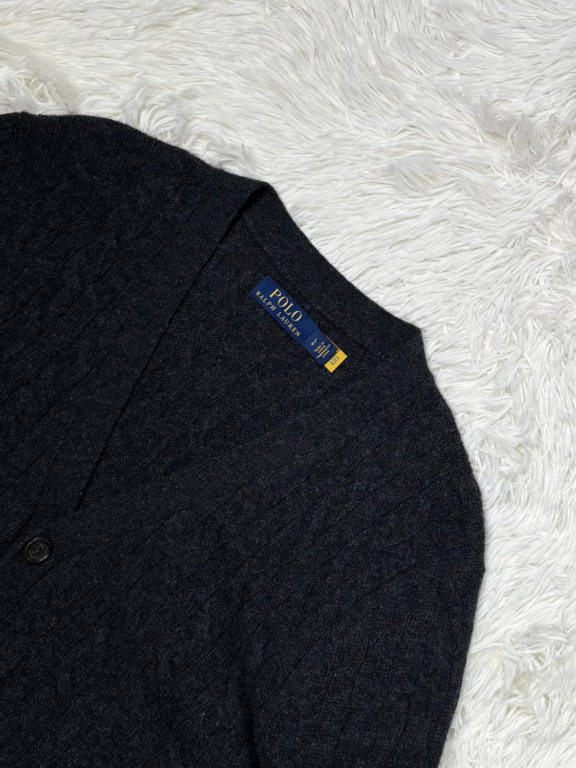 폴로랄프로렌 qr 울 캐시미어 케이블 가디건 상품이미지4