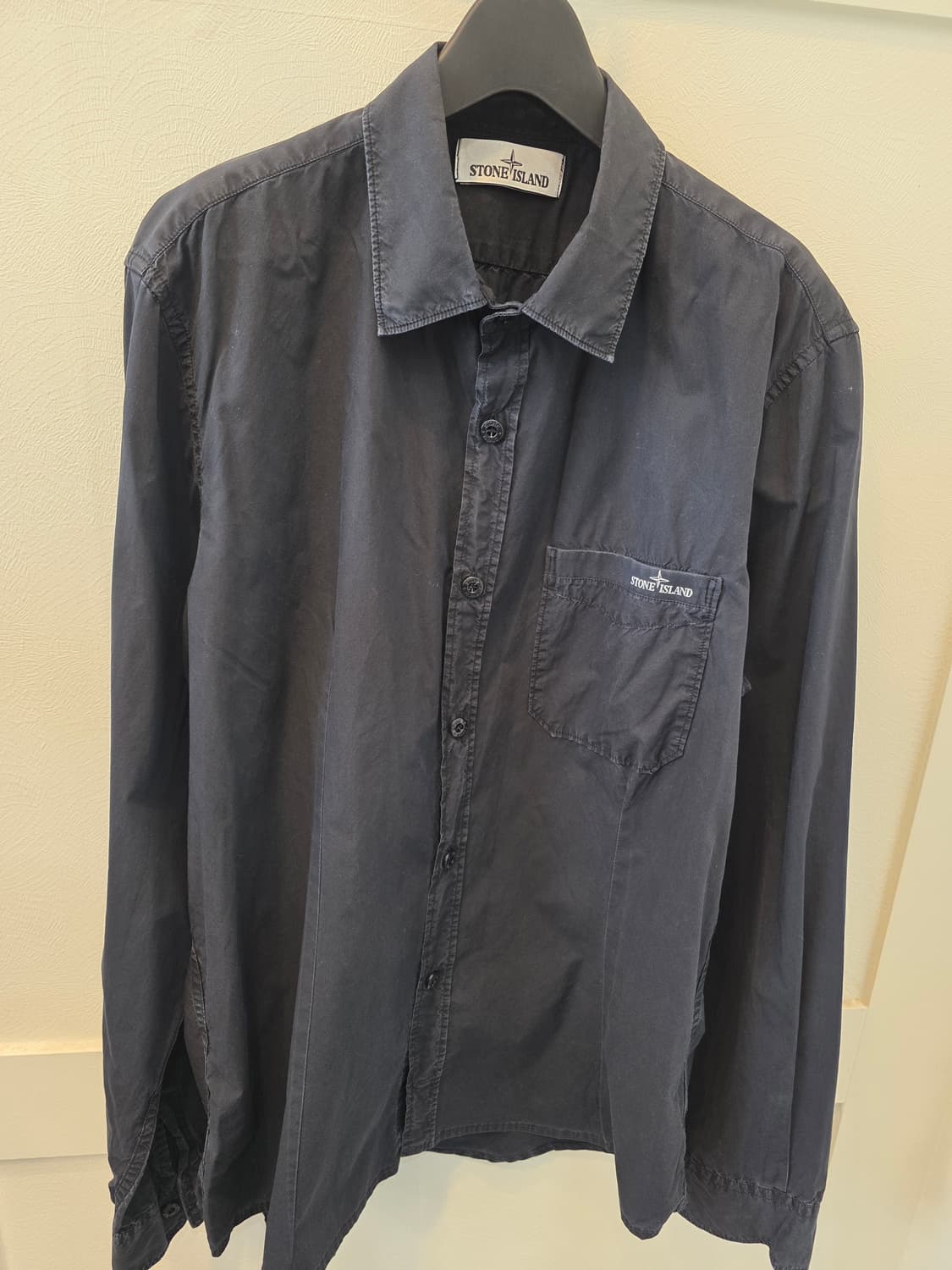 스톤아일랜드 가먼트 다잉 블랙 셔츠 상품이미지3