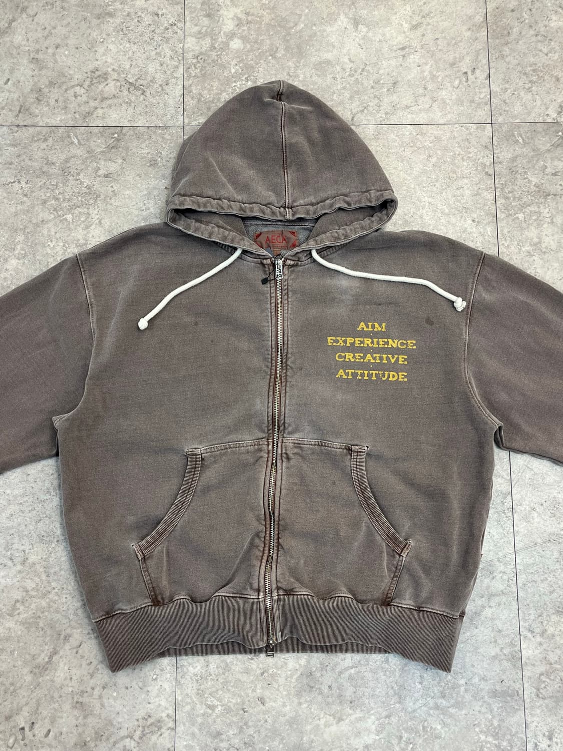 AECA 피그먼트 후드집업 브라운 L #csz3605 상품이미지4