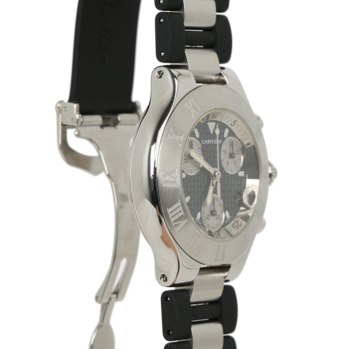 까르띠에 21C 크로노그래프 러버밴드 워치 21세기 시계 W10125U2 상품이미지6