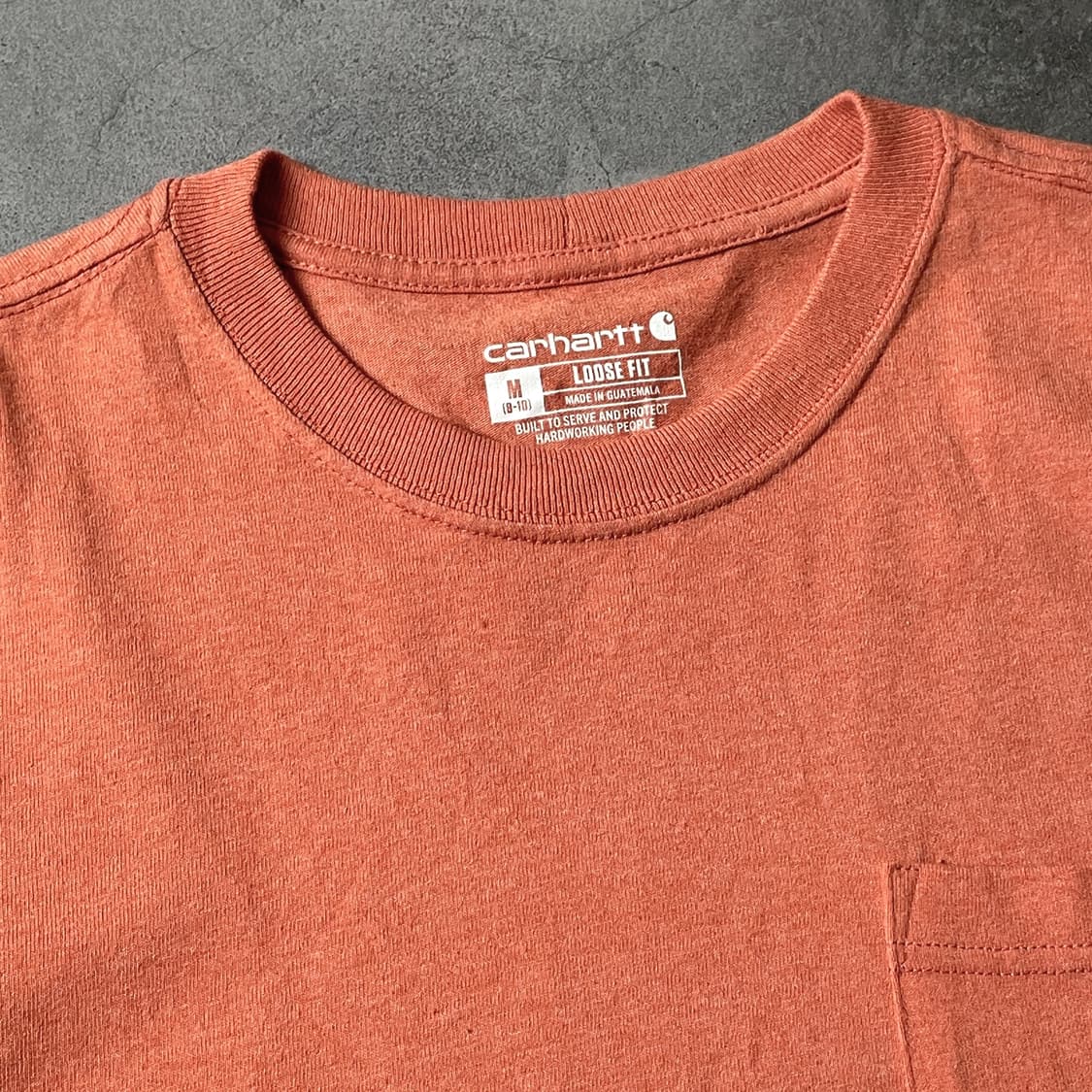 CARHARTT 칼하트 빈티지 오렌지코랄 코튼 긴팔 티셔츠 A00490 상품이미지2