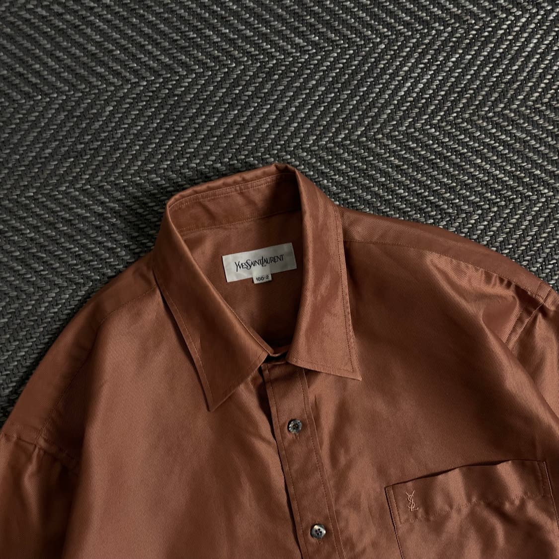 90s 입생로랑 아카이브 자수로고 셔츠y 3895 상품이미지5