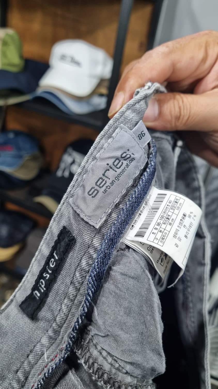 SERIES HIPSTER (코오롱) 그레이 데미지 스판데님 32사이즈 상품이미지3