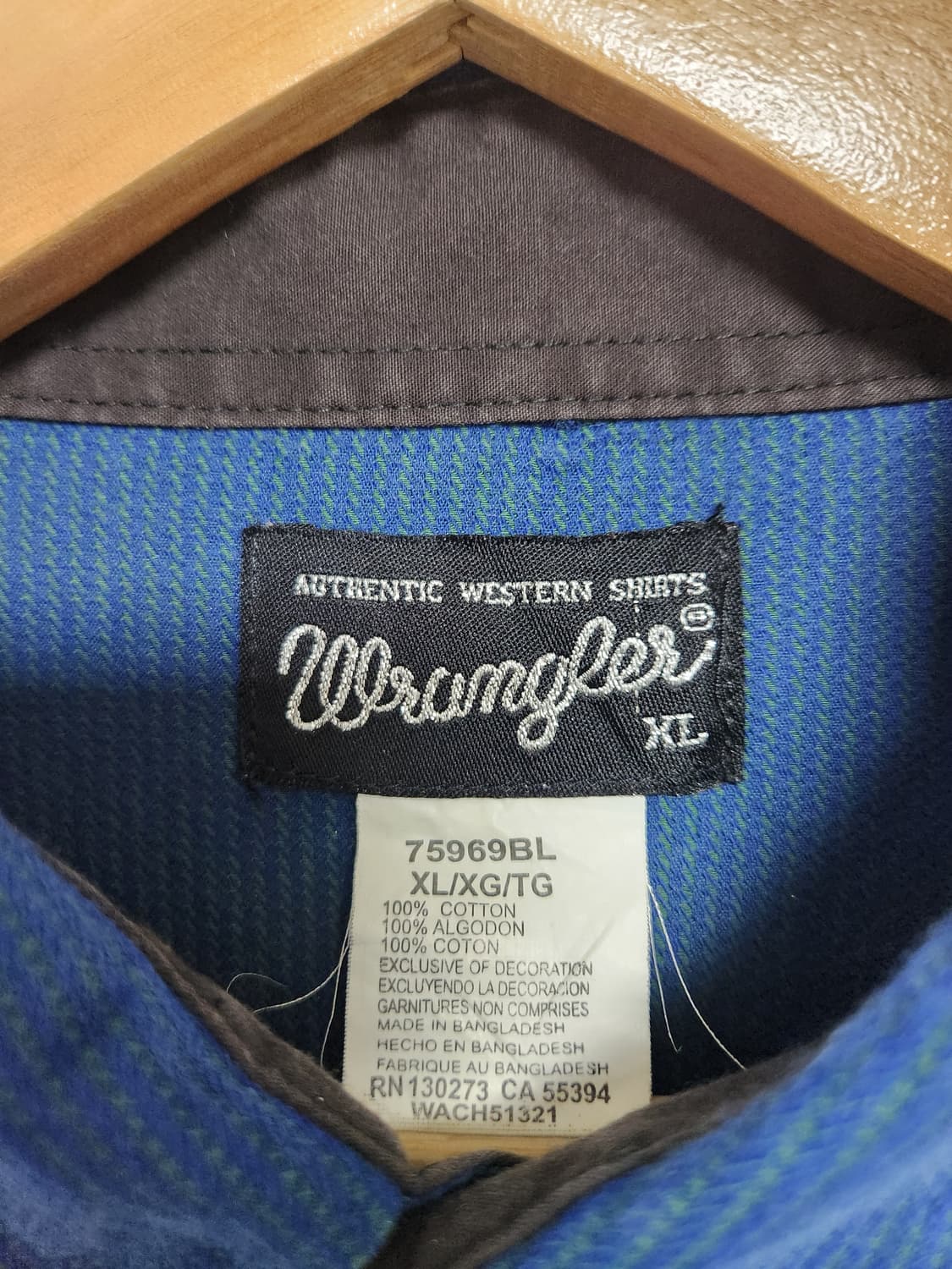 랭글러Wrangler 패턴 웨스턴 셔츠 XL - S85 상품이미지4