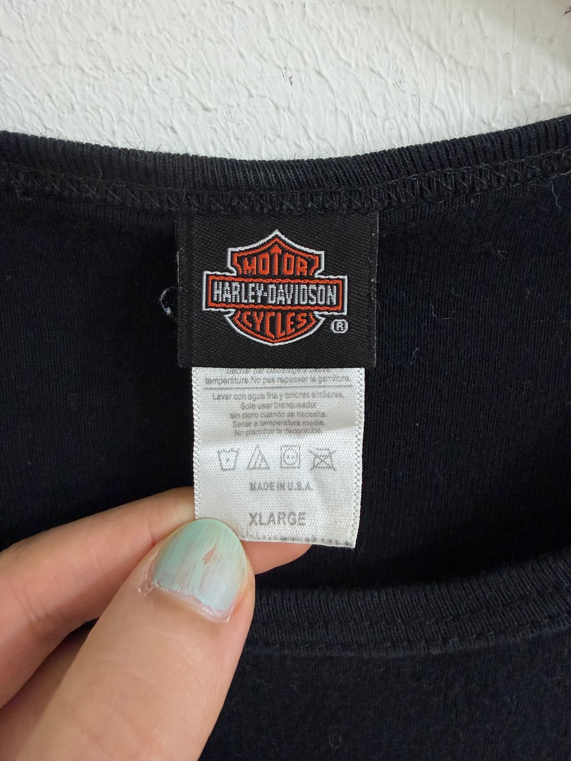 (상의 세트) 할리데이비슨 블루 날개 반팔 티셔츠 + 블루 레이스 나시 상품이미지7