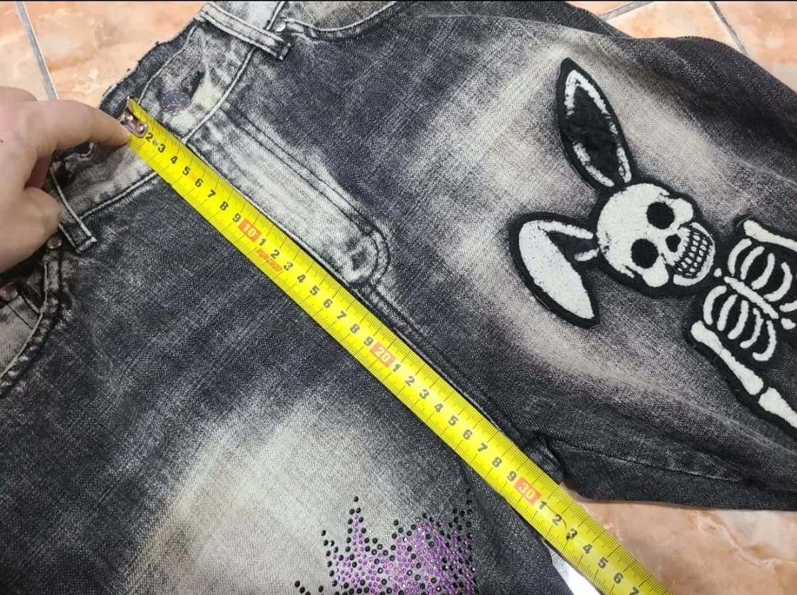 candy stripper 해골 토끼 데님 워싱 청바지 상품이미지6