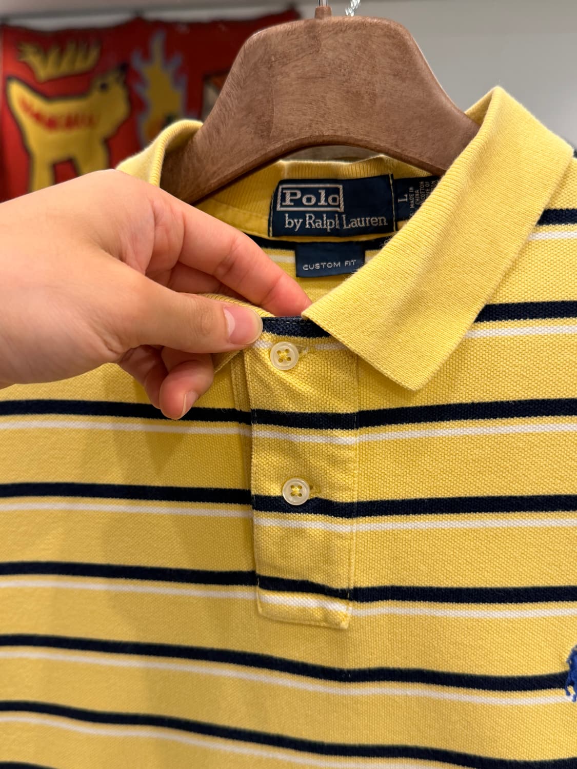 00s Polo RL 폴로 랄프로렌 스트라이프 pk 반팔 티셔츠 상품이미지4