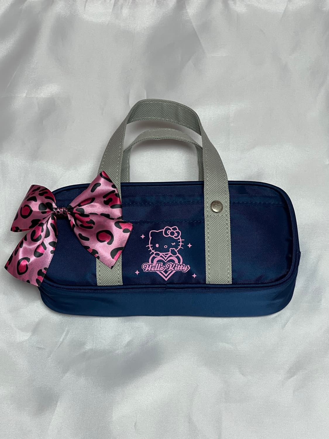 정품 키티 갸루 레오파드 스쿨백 보스턴백 리본 파우치 펜케이스 필통  상품이미지1