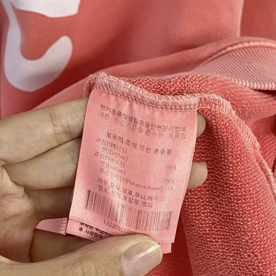 M] LEE 리 피그먼크 핑크 맨투맨 상품이미지5