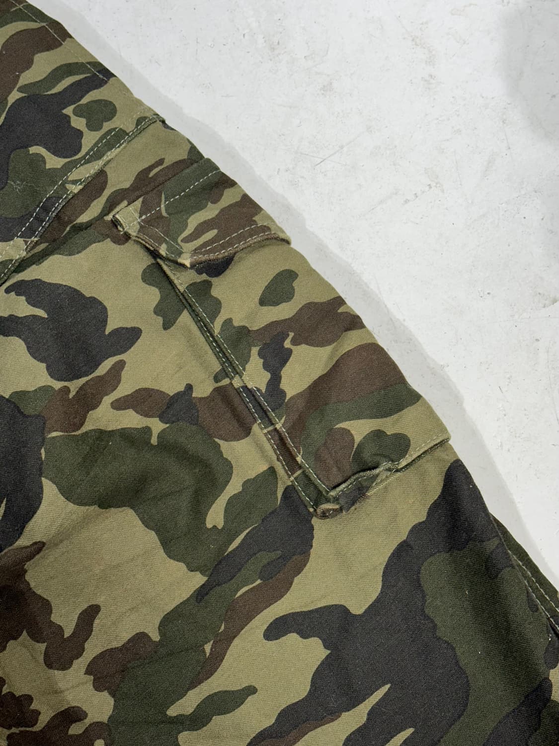 일본 빈티지 카키 와이드 밀리터리 카모 카고 팬츠  상품이미지6