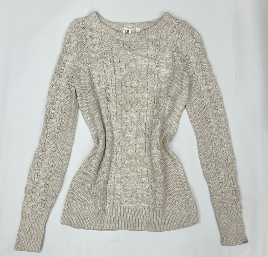 재팬 GAP 아이보리 꽈배기 니트 그런지 히피 에스닉 가을 겨울 이너 상품이미지3