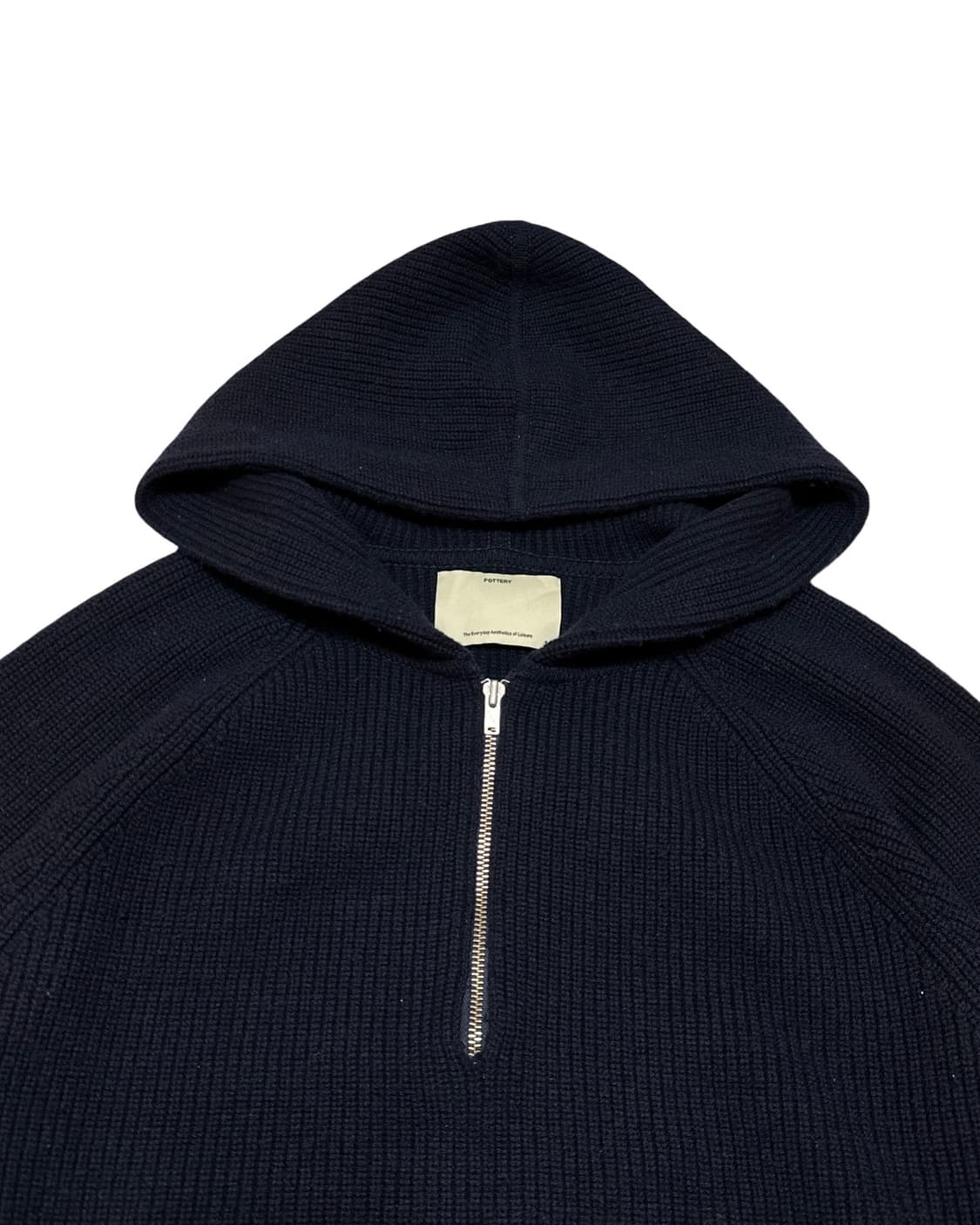 포터리 네이비 니트 후드 2사이즈 상품이미지4