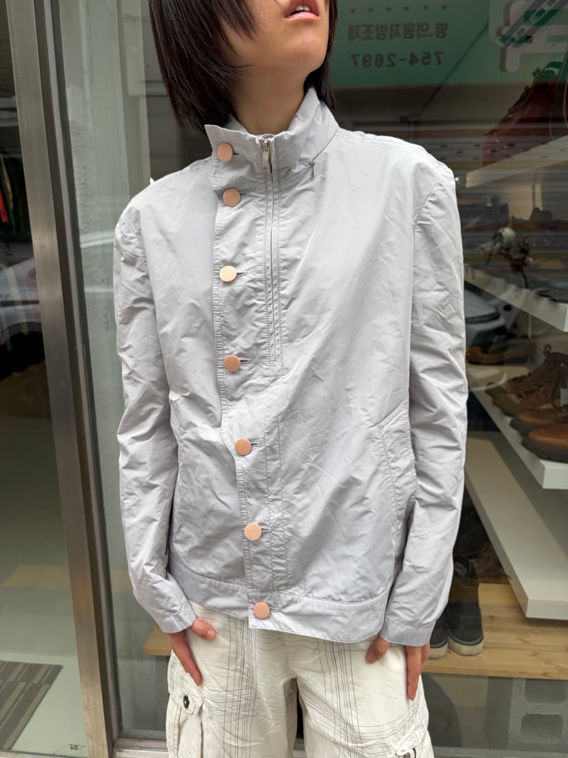 Solid Homme 라이트 그레이 하이넥 자켓 상품이미지2