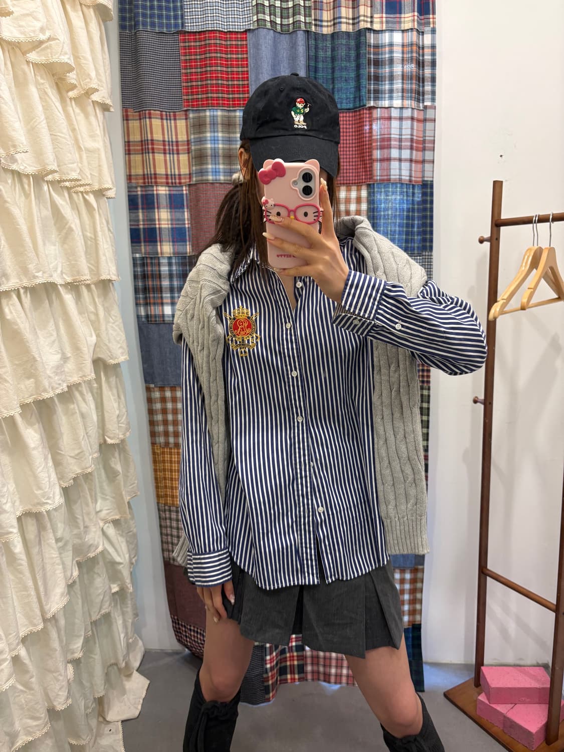 폴로 빅로고 스트라이프 셔츠 상품이미지1