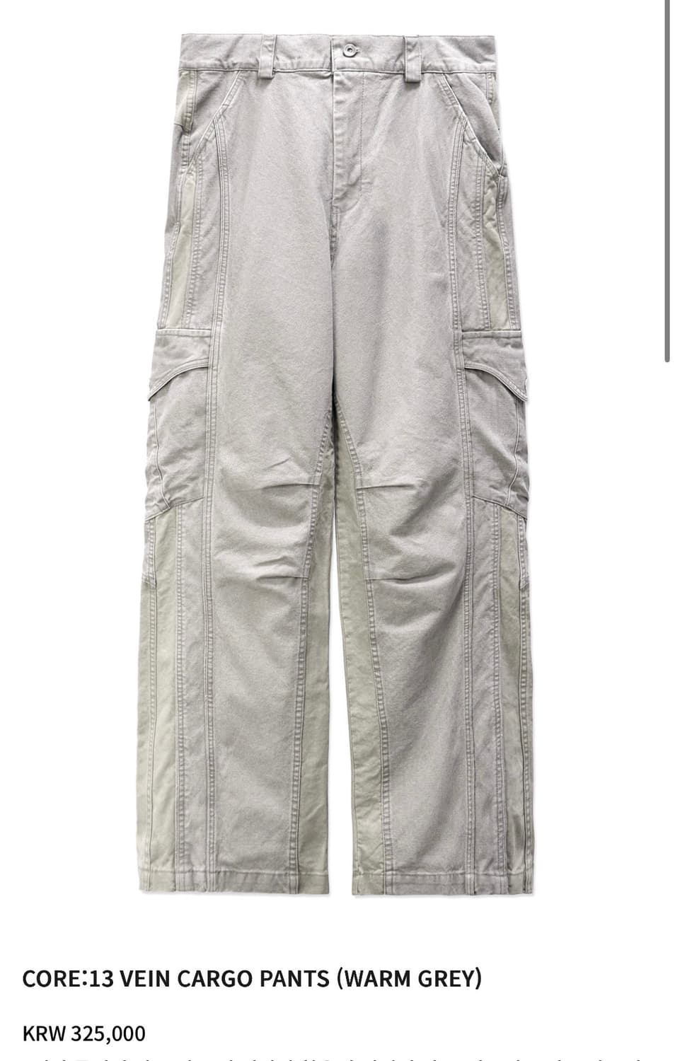 이그노타 베인 카고 팬츠 core13 vein cargo pants 상품이미지4