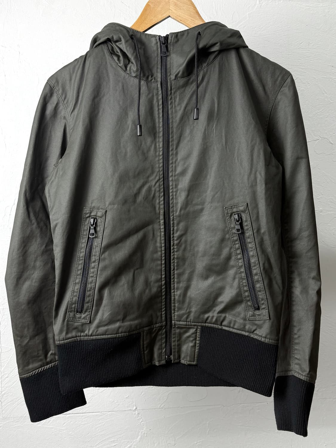 Coated Cloth 코팅 후드 자켓 상품이미지2