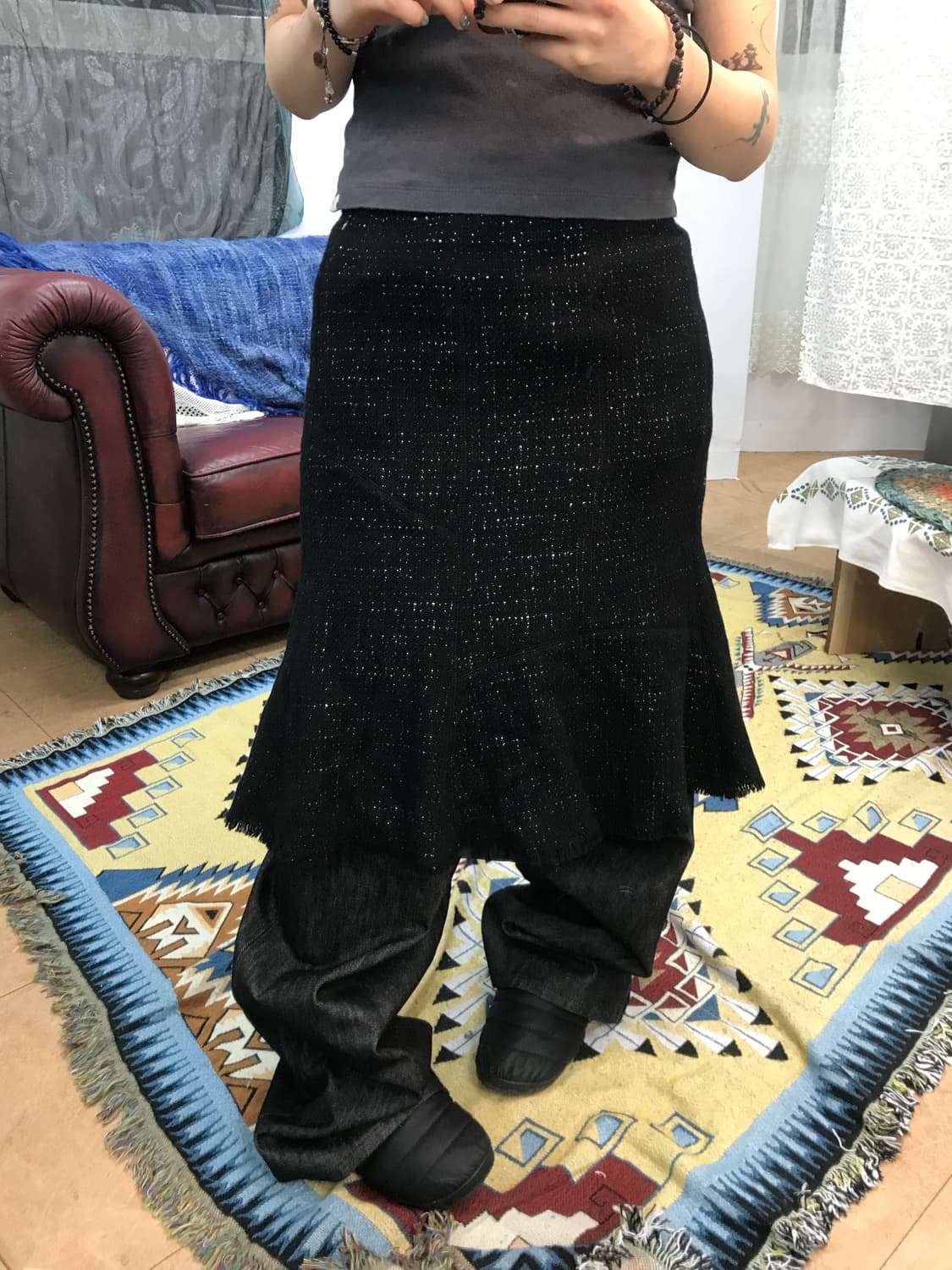 오브제 여성 디테일 미디스커트  상품이미지1