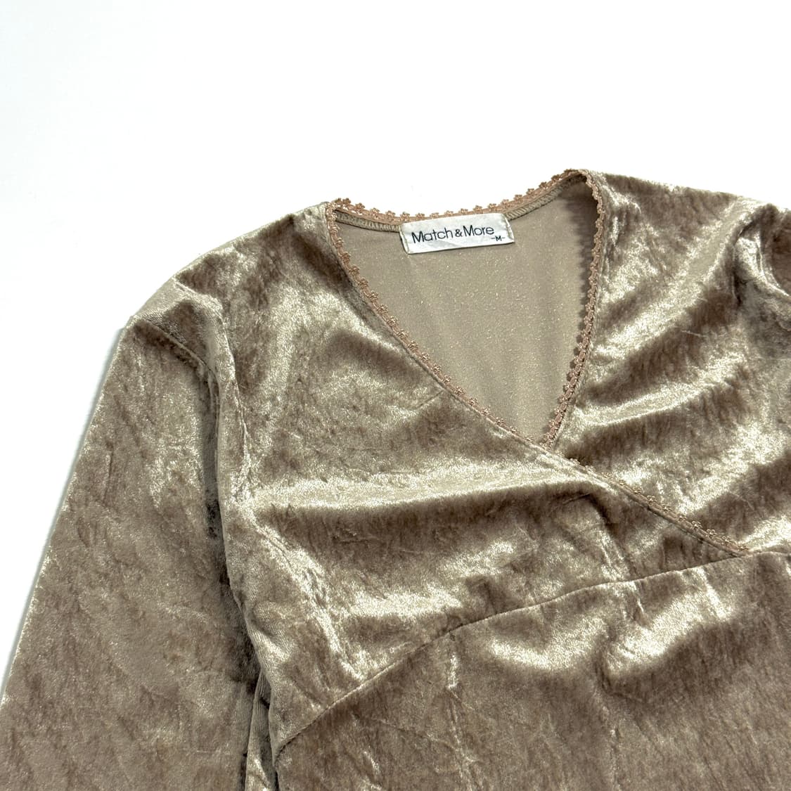 MATCH&MORE 벨루어 브이넥 긴팔 티셔츠 상품이미지3