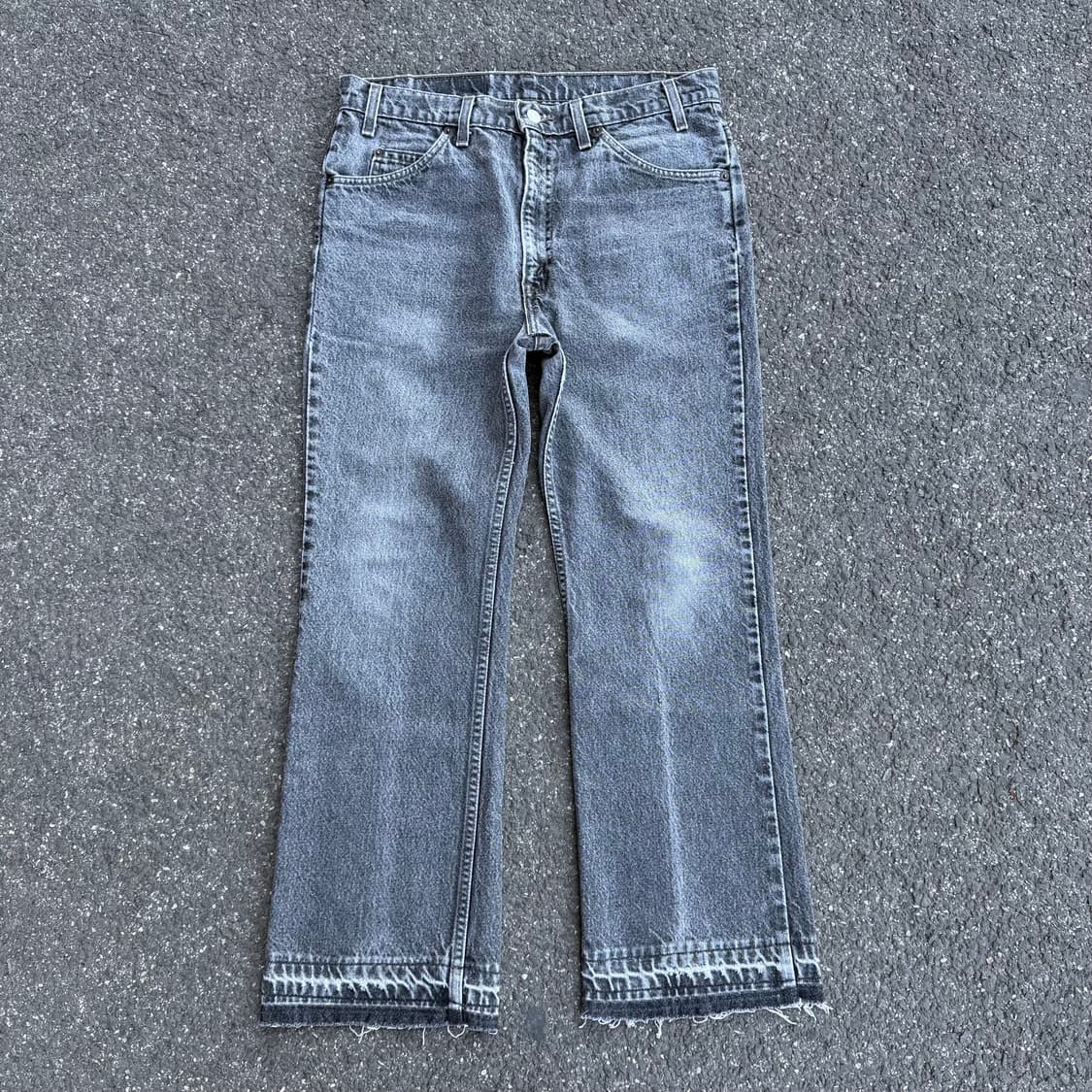 90s USA 빈티지 리바이스 517 부츠컷 오렌지탭 흑청 상품이미지1