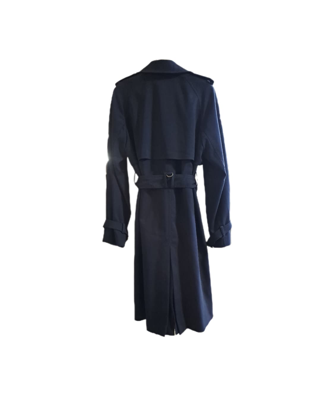 (드라이크리닝 완료)YK038 네이비 롱 벨티드 트렌치 코트 상품이미지2