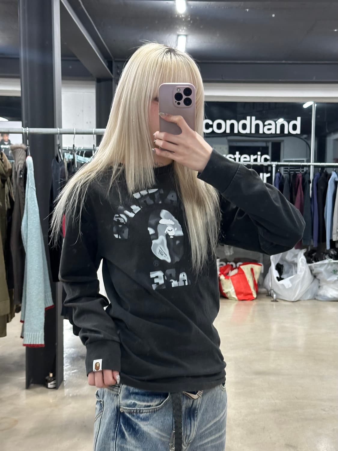 베이프 시티 카모 컬리지 롱슬리브 상품이미지1