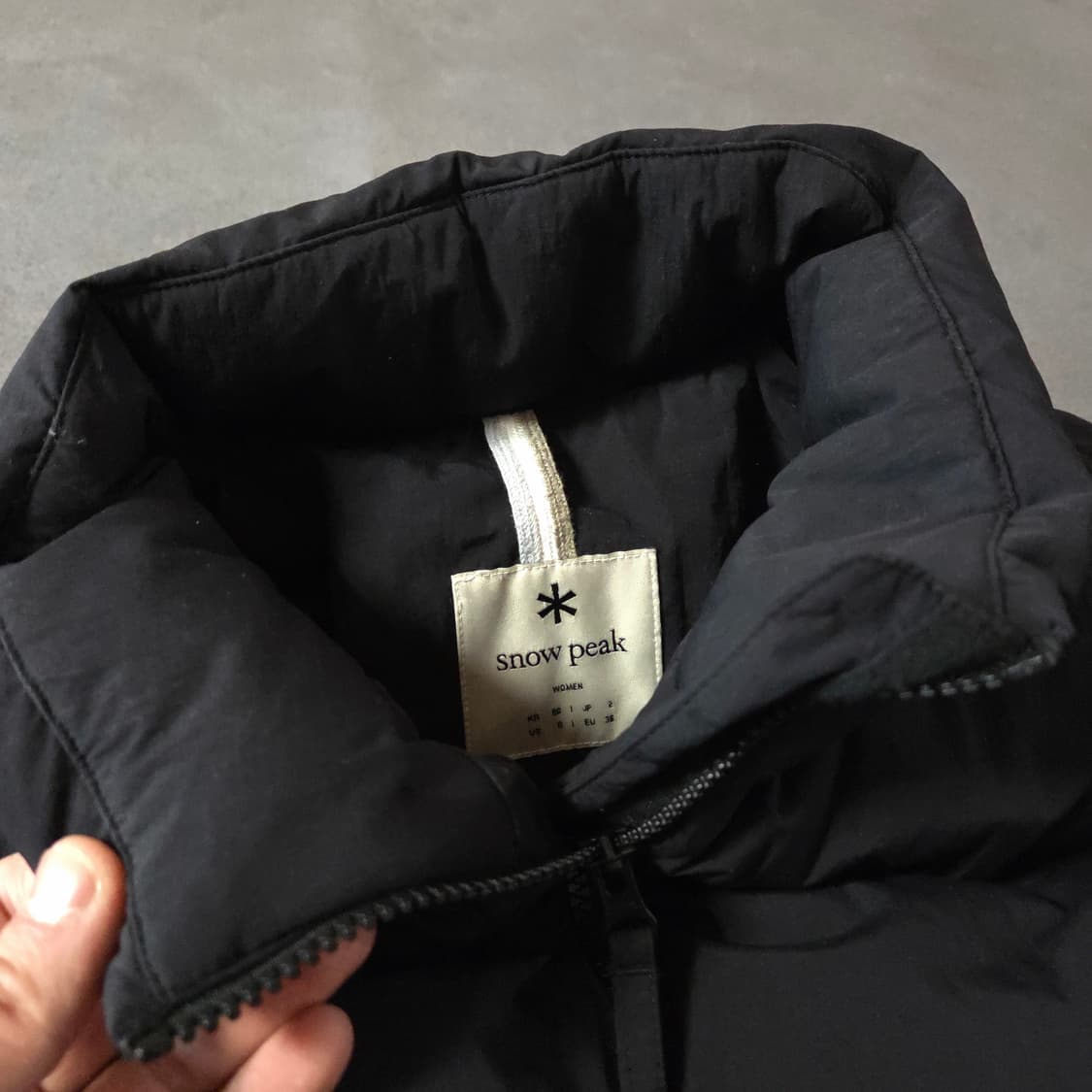 스노우피크 여성 우먼스 유틸리티 구스다운 패딩 S 블랙 상품이미지3