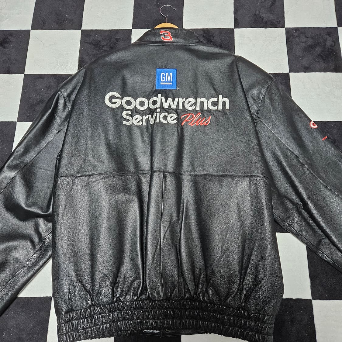 빈티지 나스카 데일 언하트 굿렌치 레이싱 레더 자켓 상품이미지2