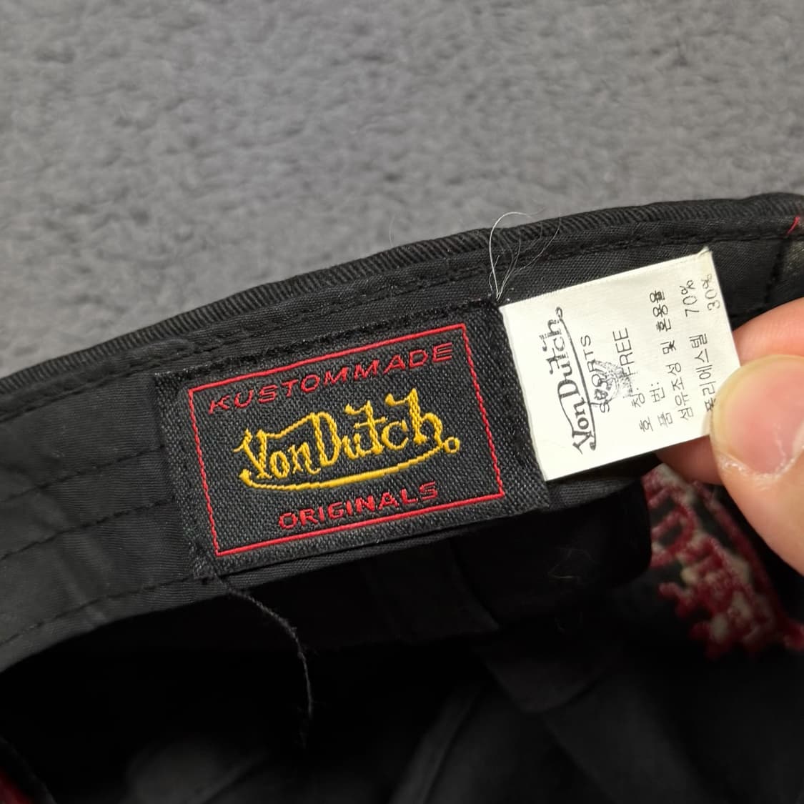 VonDutch 본더치 빈티지 데미지 블랙 볼캡 상품이미지6