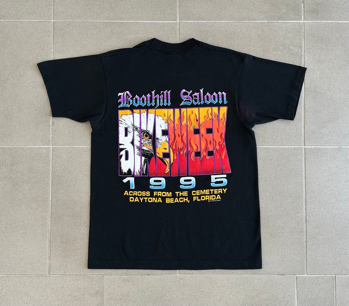 90s 빈티지 바이커 티셔츠 XL Boothill Saloon 상품이미지1