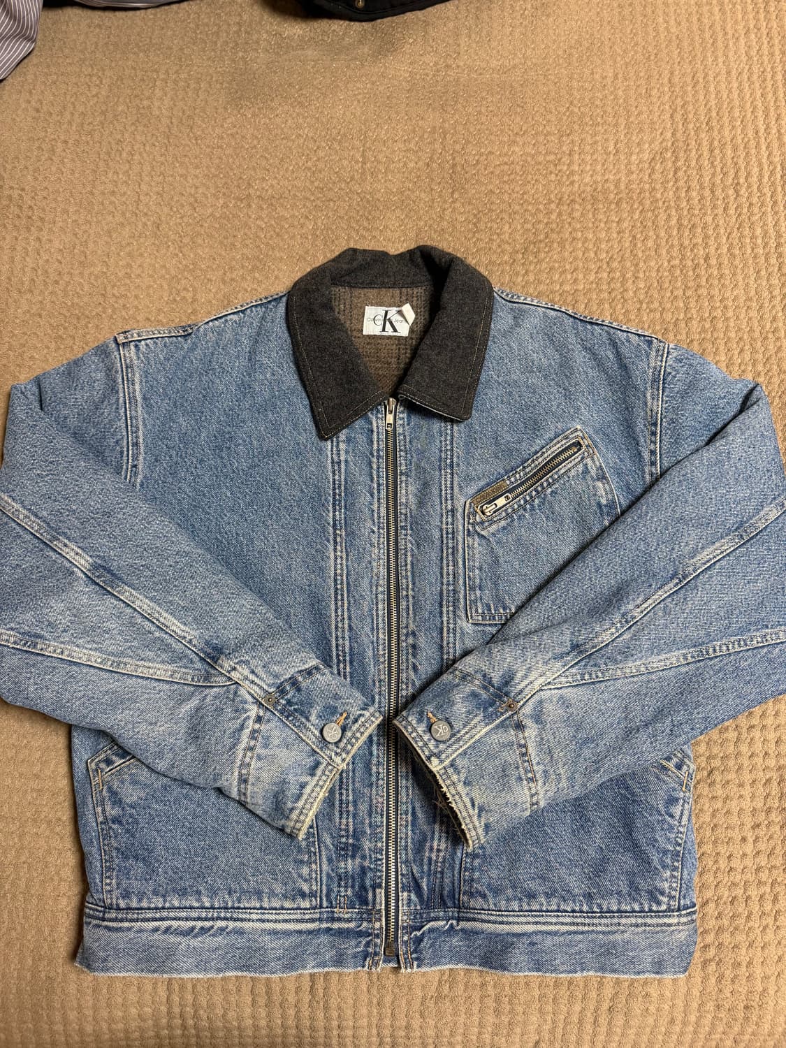 (L)캘빈클라인 데님 워크자켓 90s 상품이미지1