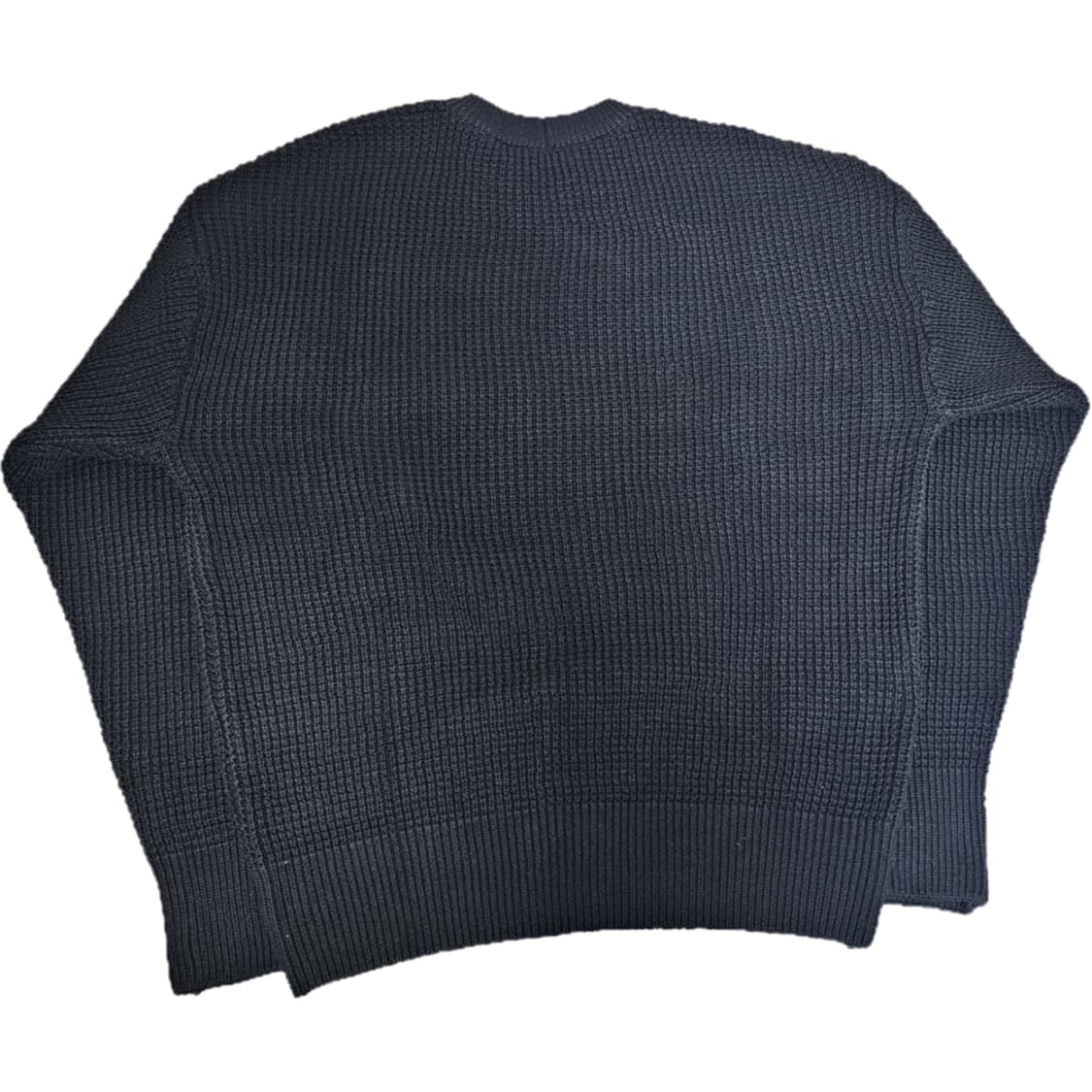 [니티드XKKST] 소프트코튼 헤비 와플 니트 BLACK 상품이미지2