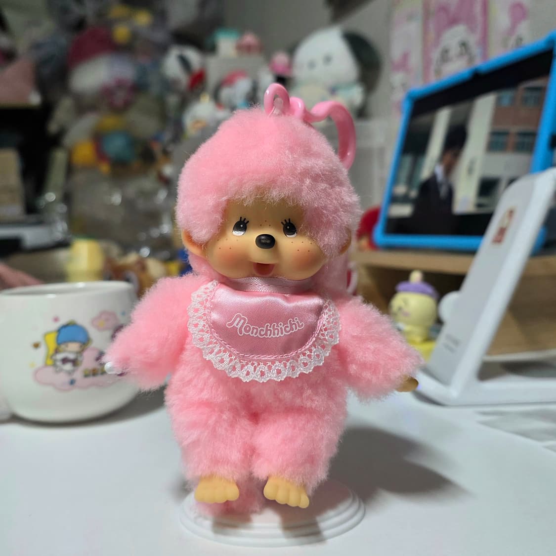 해외 베이비핑크 몬치치 키링 상품이미지1