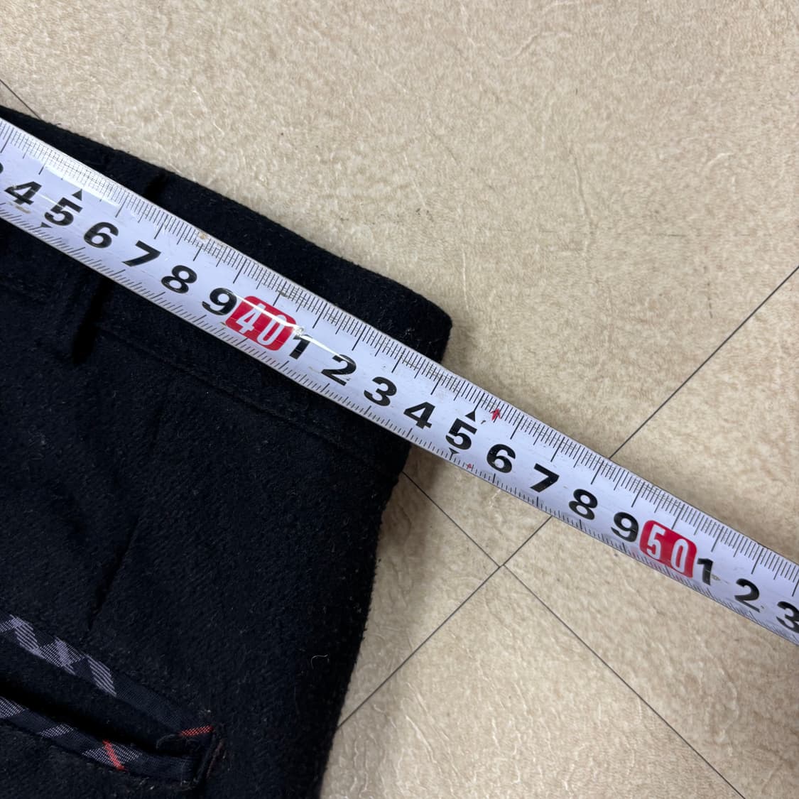 버버리 로고 블랙 모직 슬랙스 상품이미지6