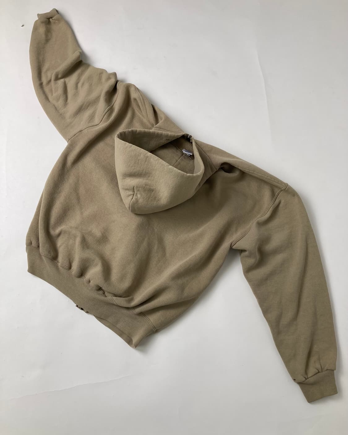 90s Russell Zip Up Hoodie (beige) 상품이미지2