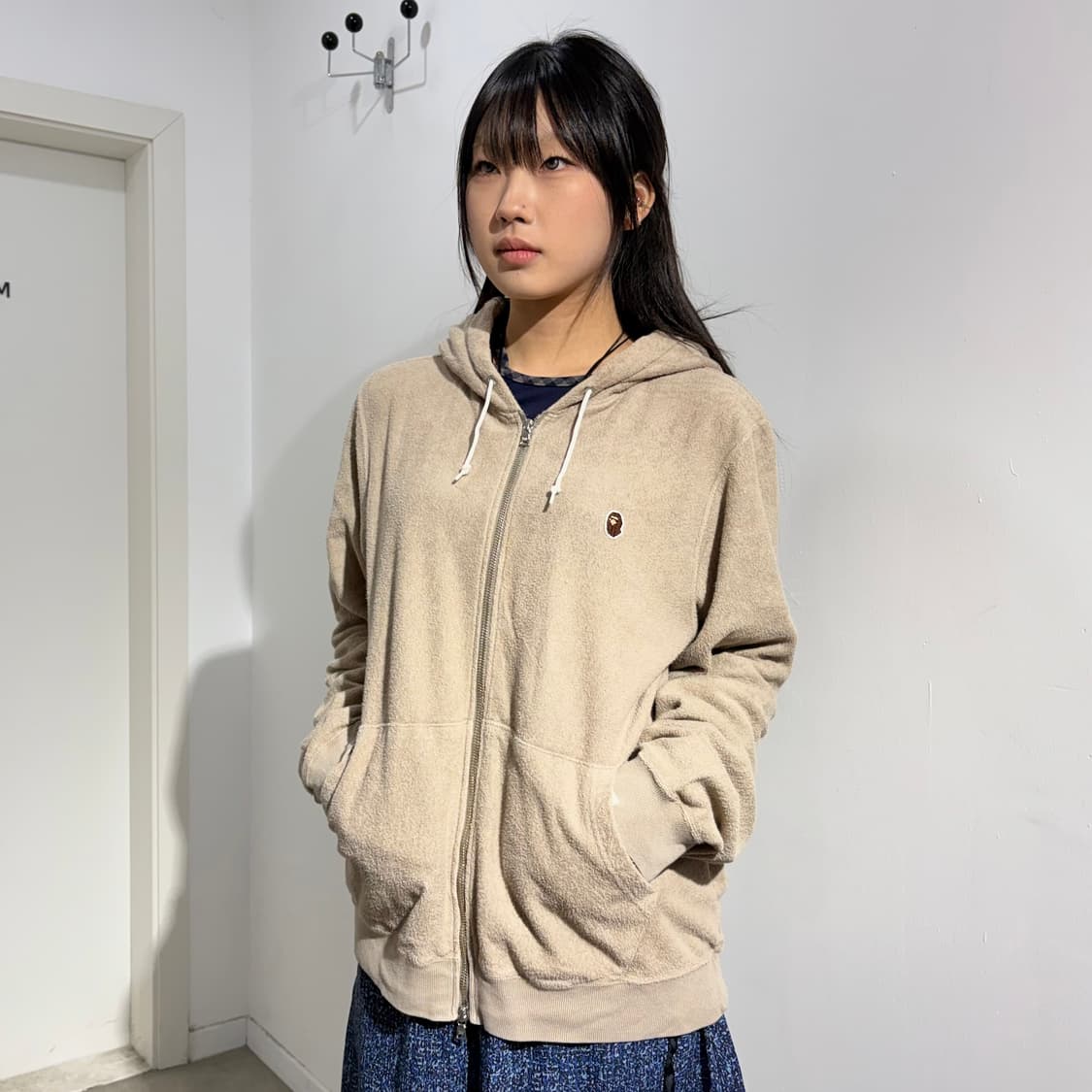 00s 베이프 원포인트 테리 후드집업 상품이미지1