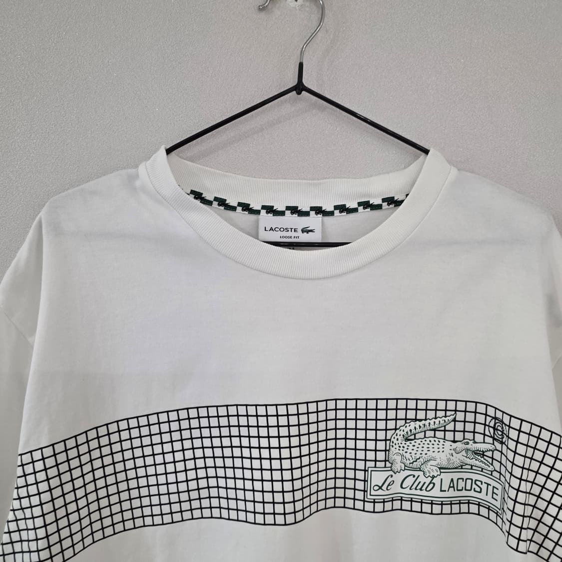 라코스테 화이트 루즈핏 반팔티 L(105) 상품이미지3