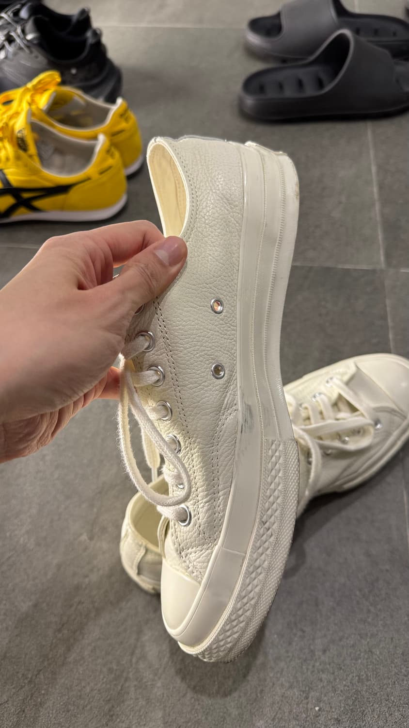 컨버스 척테일러 로우 아이보리 가죽 280 상품이미지5