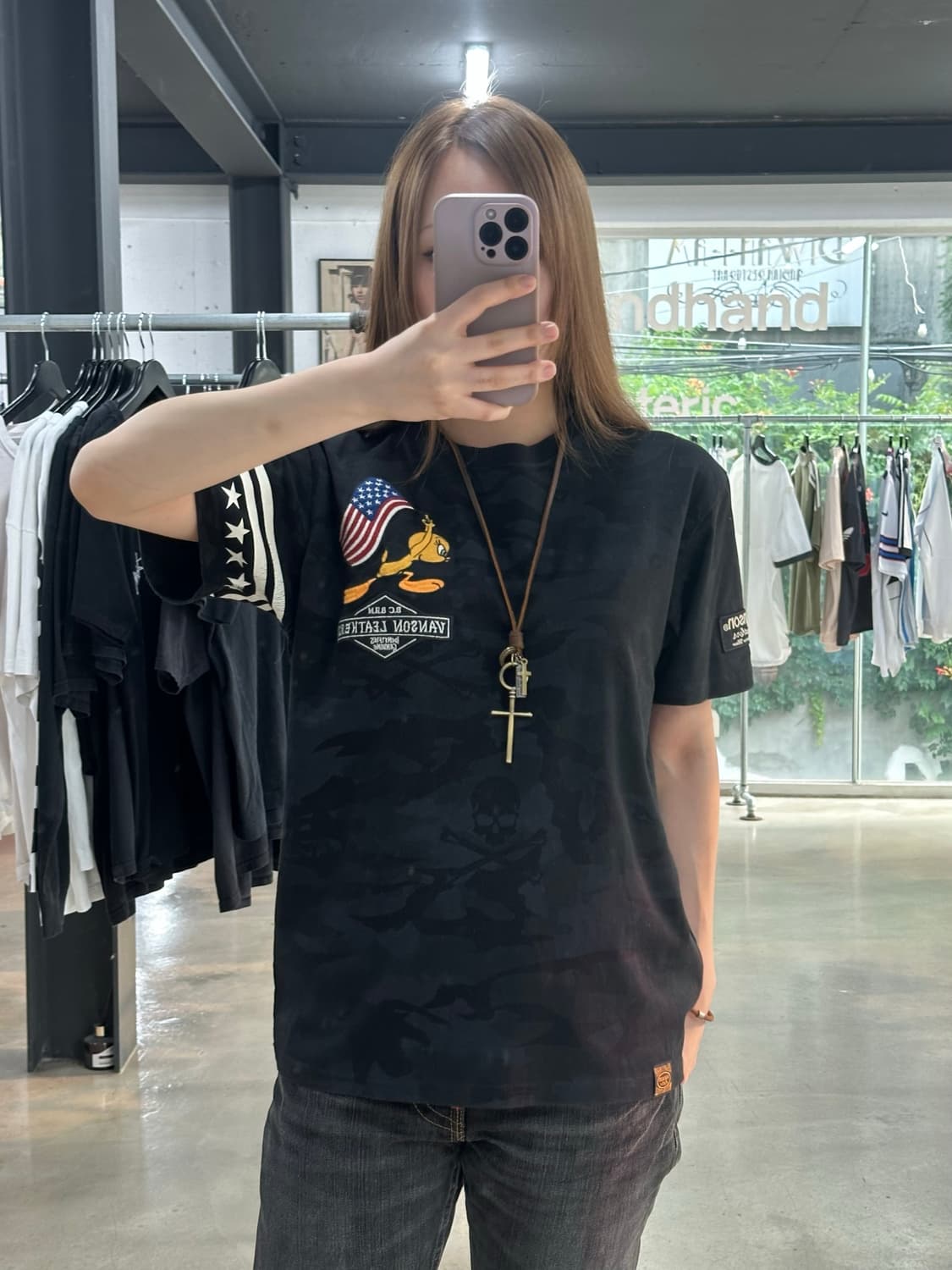 벤슨 x TWEETY 성조기 스컬카모 패치 반팔티 상품이미지2
